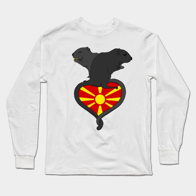 Gerbil Macedonia (dark) Long Sleeve T-Shirt by RampArt